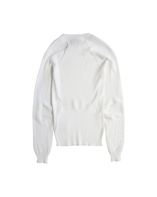 Moncler White Round-Neck Knitwear