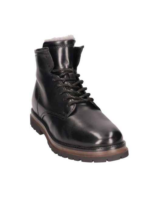 Salamander Black Lace-Up Boots for men