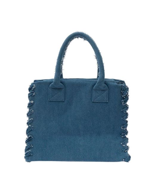 Pinko Blue Denim strand einkaufstaschen