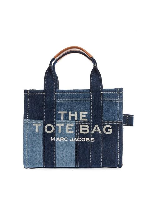 Marc Jacobs Blue Denim patchwork medium tote tasche,stylische taschen