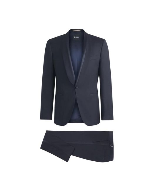 HUGO Single Breasted Suits in het Blue voor heren