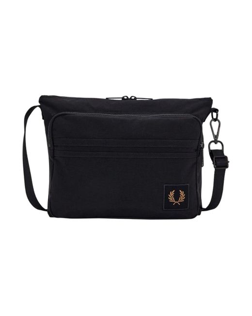 Fred Perry Nylon Crossbody Tas Laurel Wreath in het Black voor heren