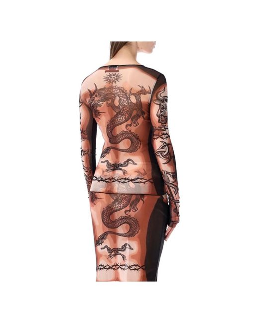Jean Paul Gaultier Red Long Sleeve T-Shirts