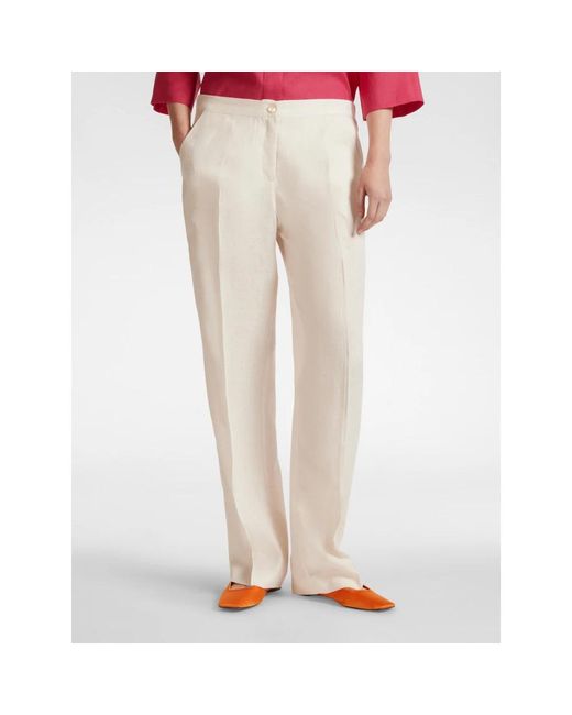 Elena Miro White Wide Trousers