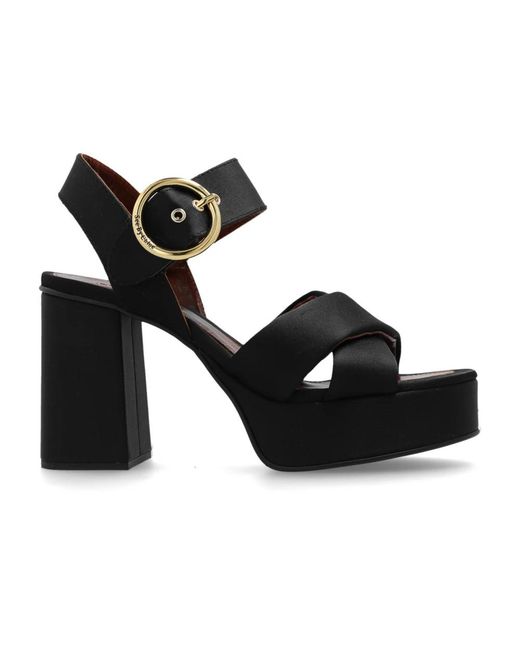 See By Chloé Black High Heel Sandals