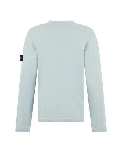 Stone Island Blue Round-Neck Knitwear for men