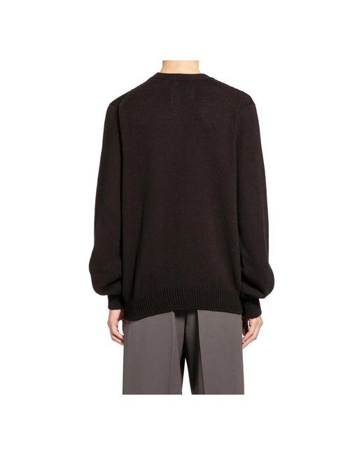 Jil Sander Black Round-Neck Knitwear for men