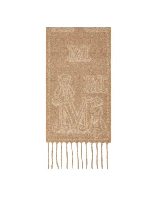 Max Mara Natural Monogramm Jacquard Kaschmirschal