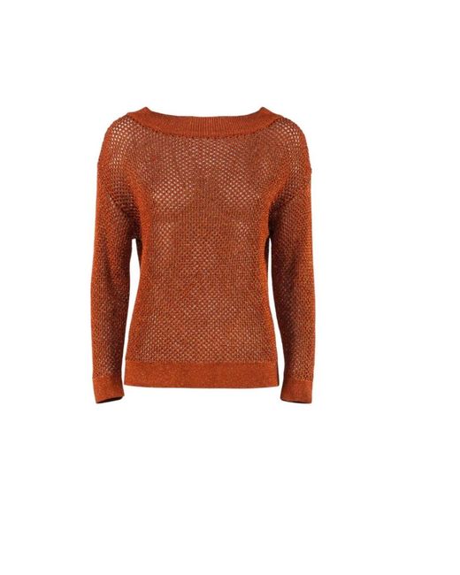 Nenette Brown Round-Neck Knitwear