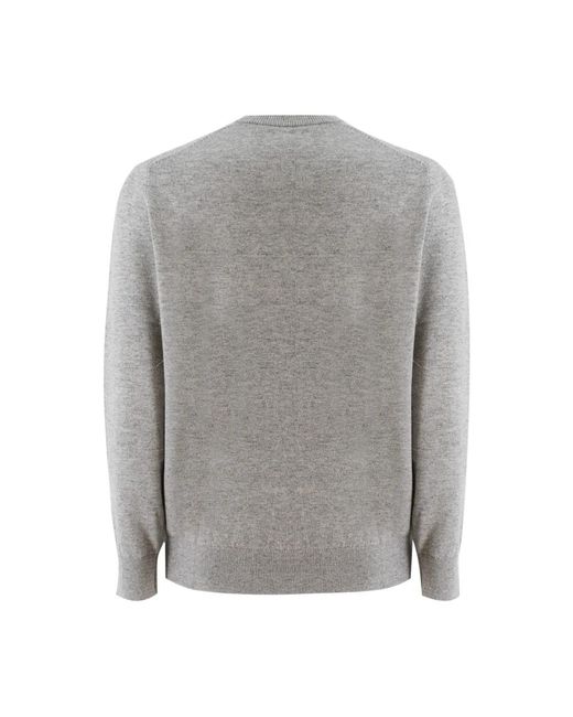 Mc2 Saint Barth Gray Round-Neck Knitwear for men