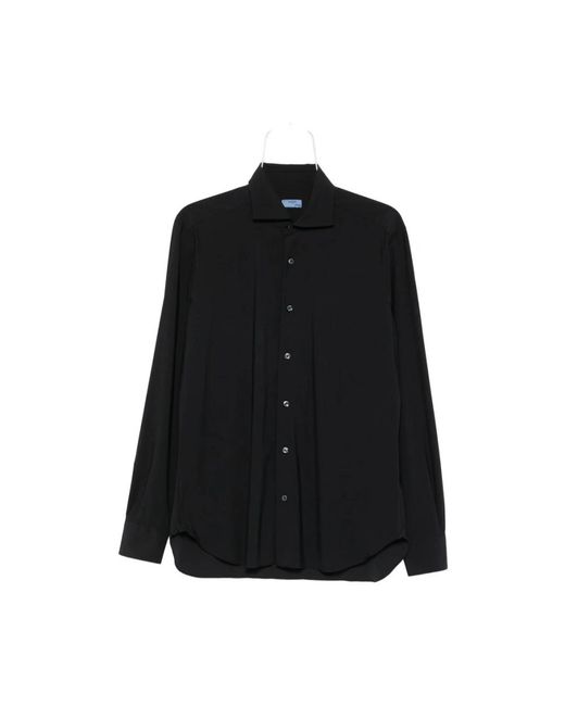 Barba Napoli Black Formal Shirts for men