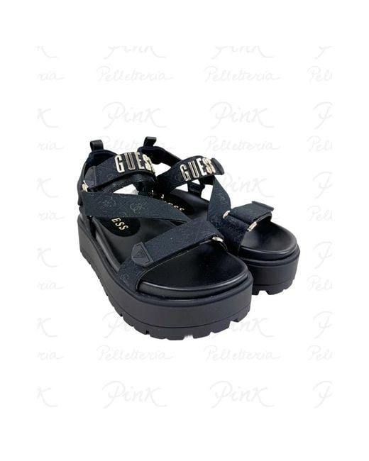 Guess Blue Flat Sandals