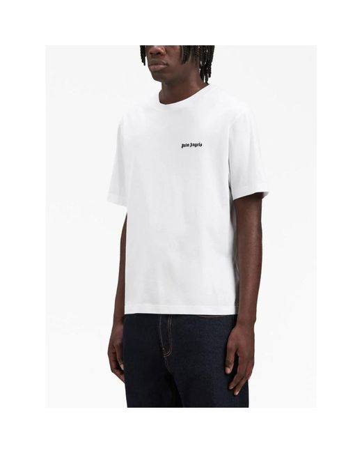 Palm Angels Es T-Shirt mit Besticktem Logo in White für Herren