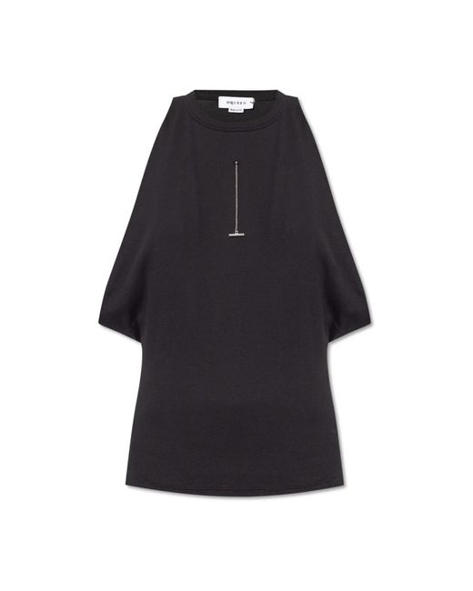 Alexander McQueen Black Top mit rundem ausschnitt
