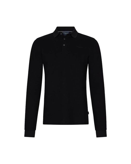 Cavallaro Napoli Lange Mouw Polo Basso in het Black voor heren