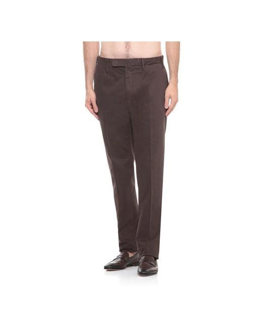 Incotex Bruine Katoenen Broek Met Zakken in het Gray voor heren