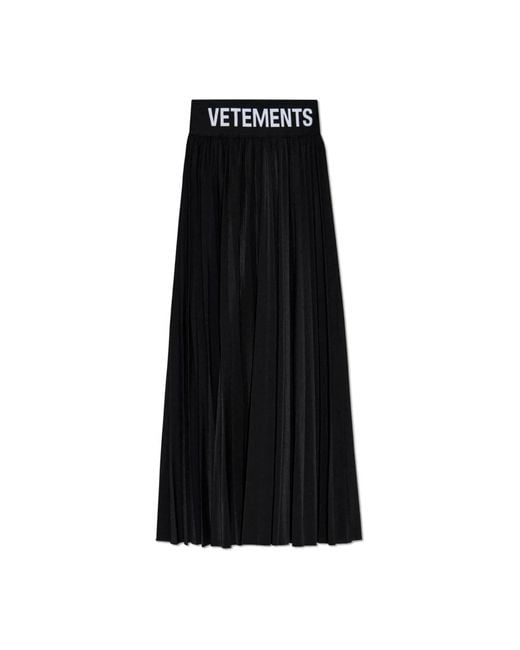 Vetements Black Midi Skirts
