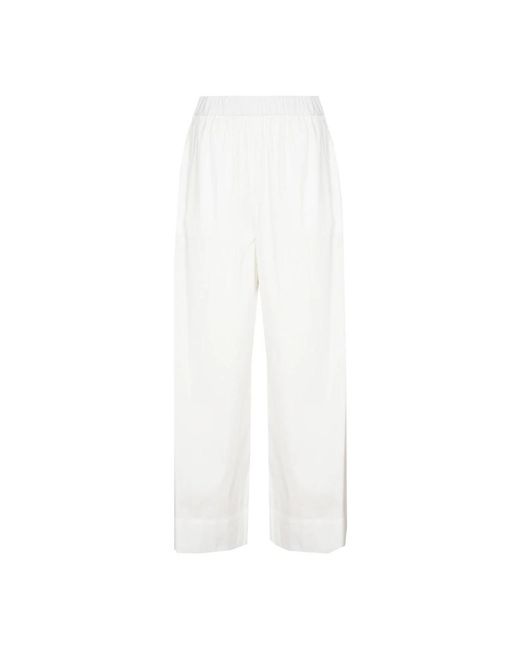 Pantalones blancos de algodón para la playa Max Mara de color White