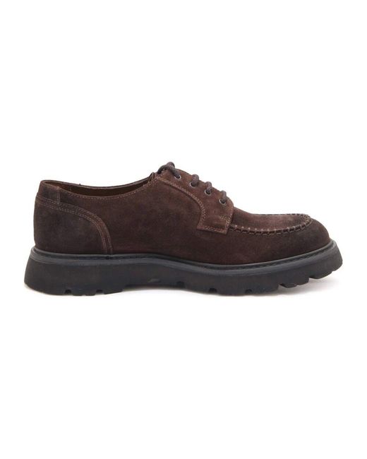 Doucal's Wildleder Schnürschuhe, Made in Brown für Herren