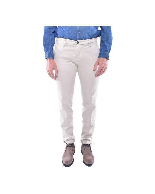 Re-hash Broeken ,Leer Tijdloze Elegantie Chino Broek Mucha in het Blue voor heren