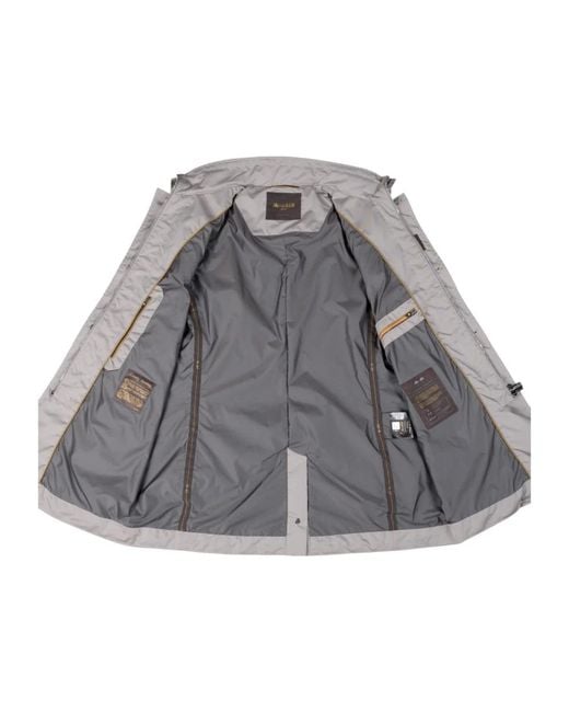 Moorer Gray Single-Breasted Coats for men