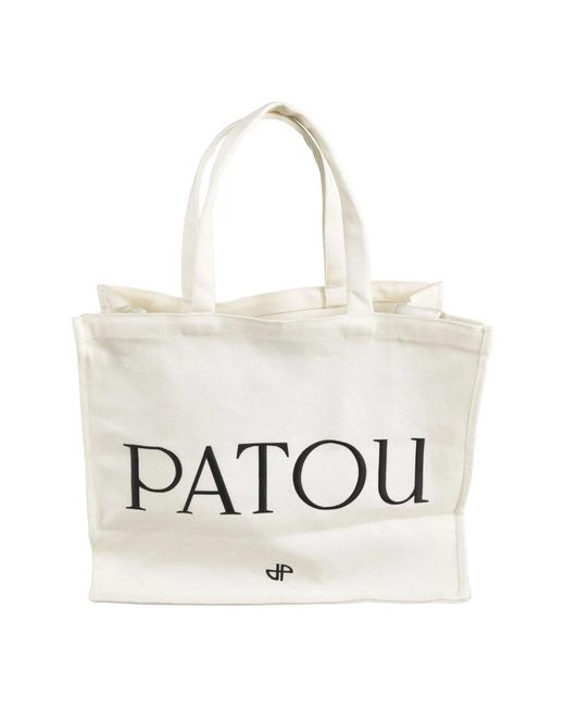 Patou White Tote Bags