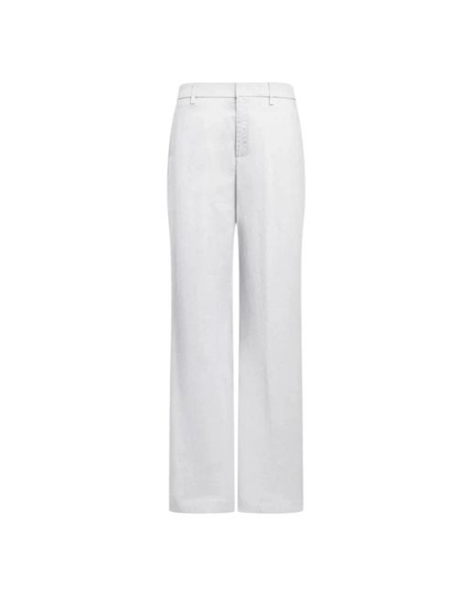 Dondup White Wide Trousers