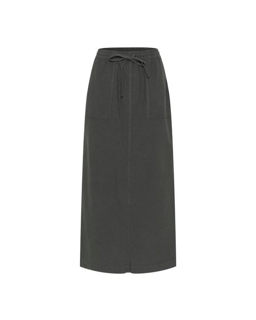 Maxi Skirts Kaffe de color Gray
