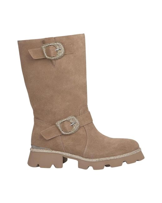 Alma En Pena. Brown High Boots