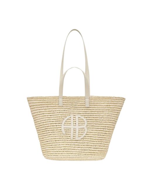 Anine Bing Natural Tote Bags