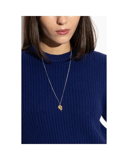 Jil Sander Metallic Anhänger-Halskette