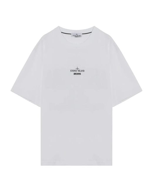 Stone Island White T-Shirts for men