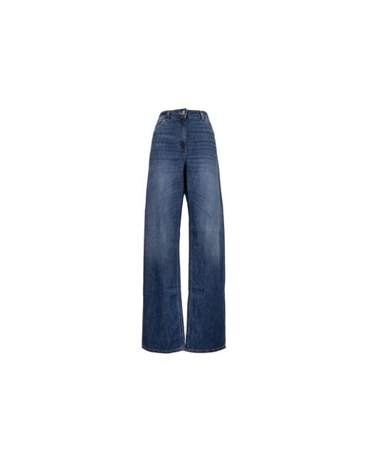 Elisabetta Franchi Blue Wide Jeans