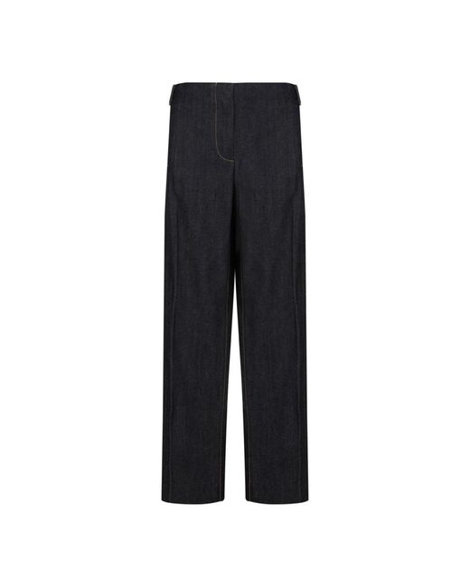 Tory Burch Black Straight Trousers