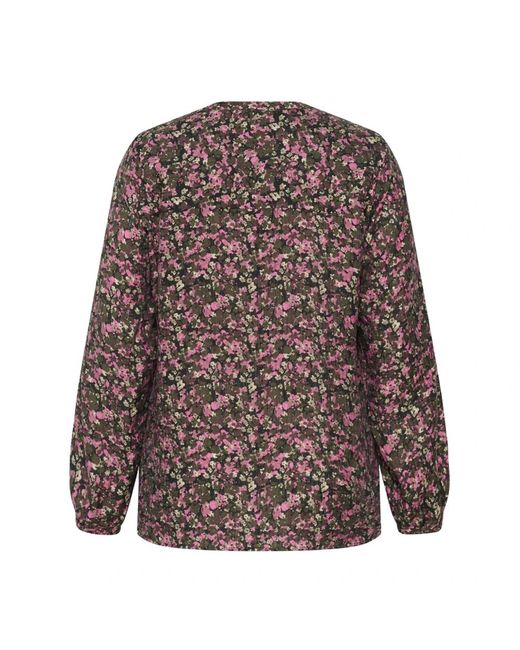 Blouses Kaffe de color Brown
