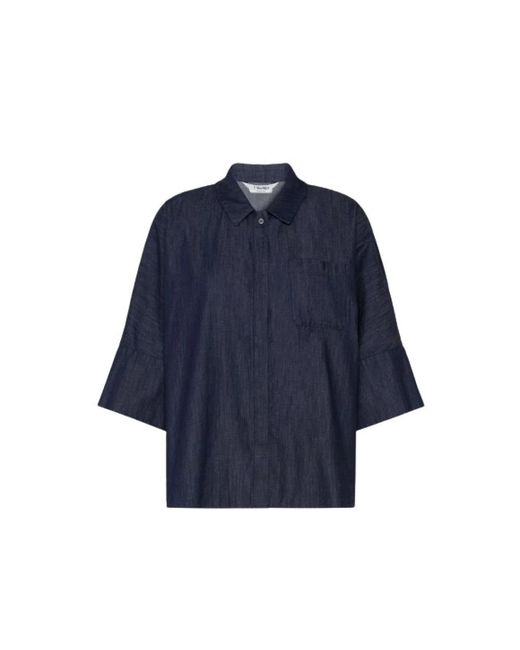 Max Mara Denim Hemden in het Blue