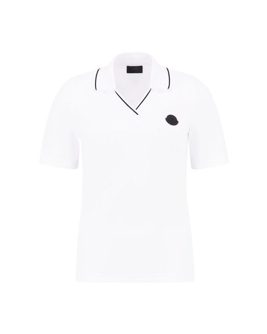 Moncler White Stylisches polo-shirt für männer