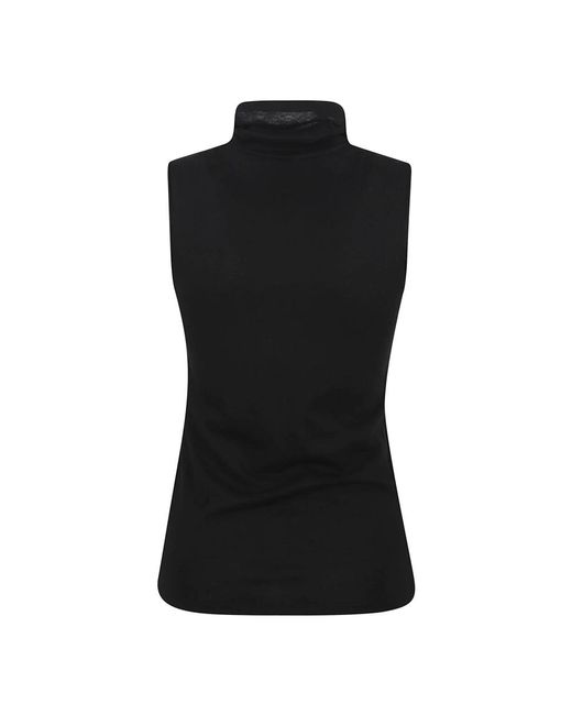 Majestic Filatures Sleeveless Tops in het Black