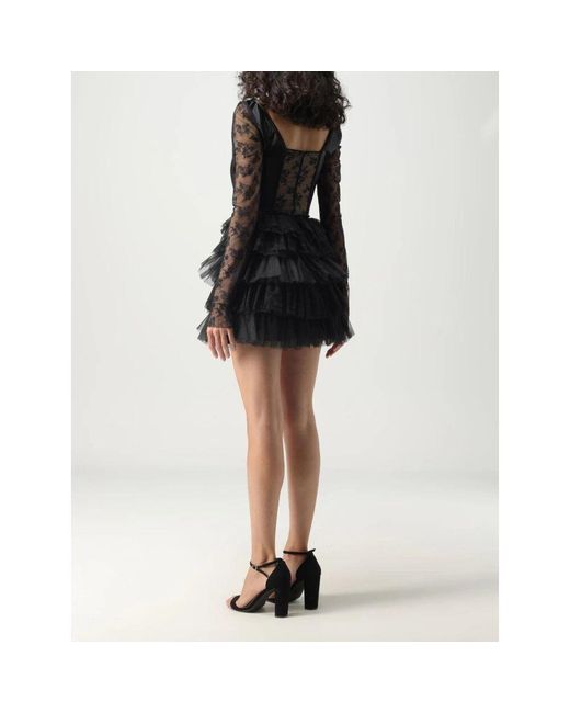 Aniye By Black Schwarzes Tüll Minikleid Eleganter Stil
