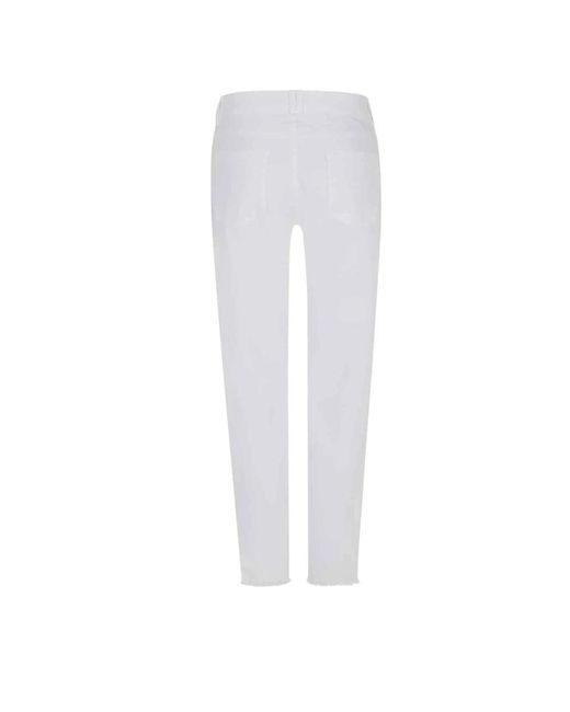 Seductive Claire Cropped Witte Top in het White
