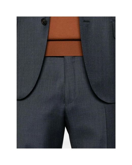 Corneliani Blue Single Breasted Suits for men
