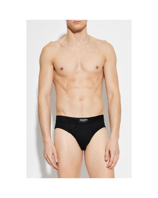 DSquared² Ondergoed ,Zwart ,Discover Logo Briefs in het Black voor heren