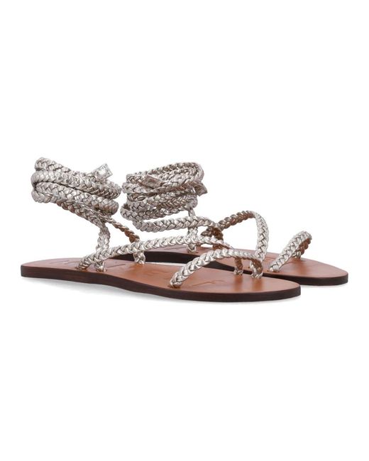 Manebí Gray Flat Sandals