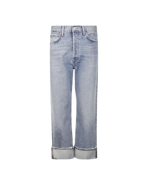 Agolde Blue Straight Fit Jeans
