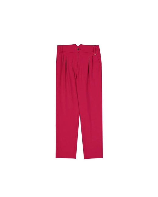 Herno Red Straight Trousers