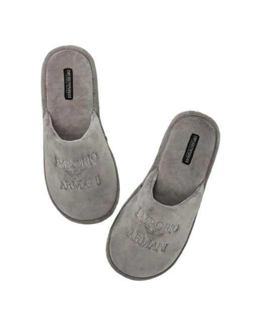 Emporio Armani Gray Slippers for men