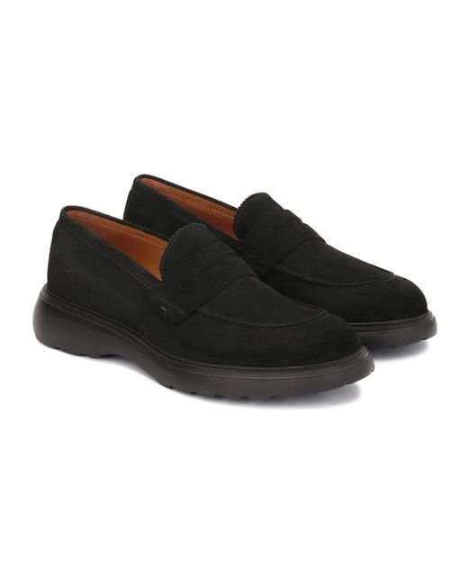 Kazar Wildleder Slip-On Freizeitschuhe in Black für Herren