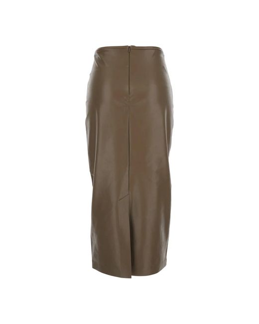 Norma Kamali Leather Skirts in het Brown