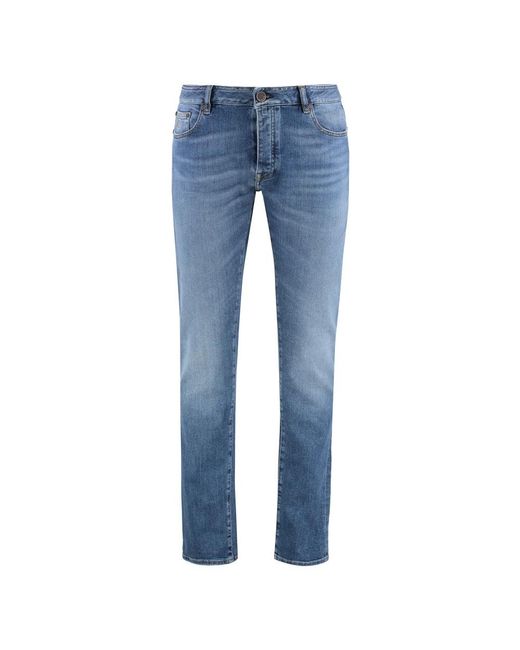 Moorer Blue Slim Fit Jeans for men