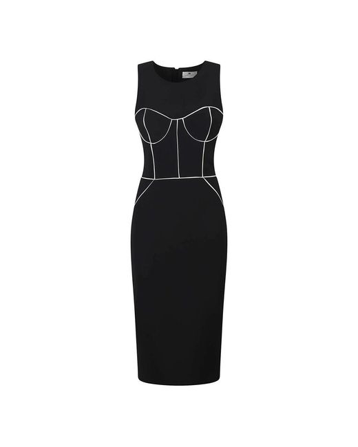 Elisabetta Franchi Black Midi Dresses